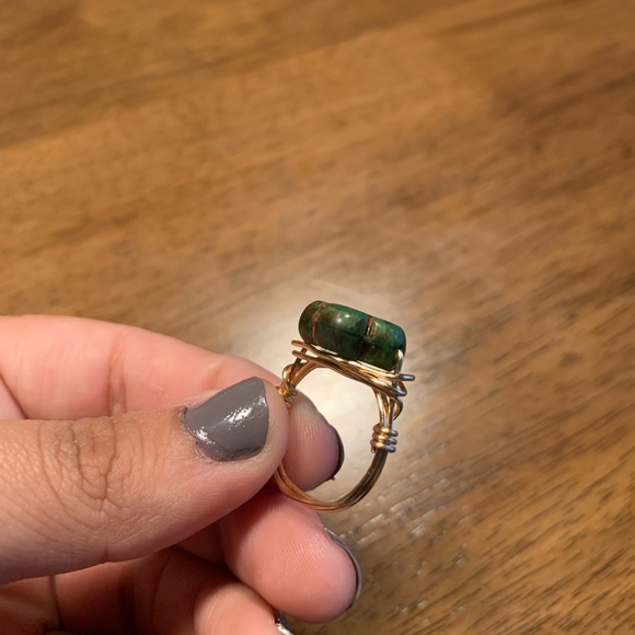 ❗️SOLD❗️ Flower glass bead | gold wire - Picture 5 of 5